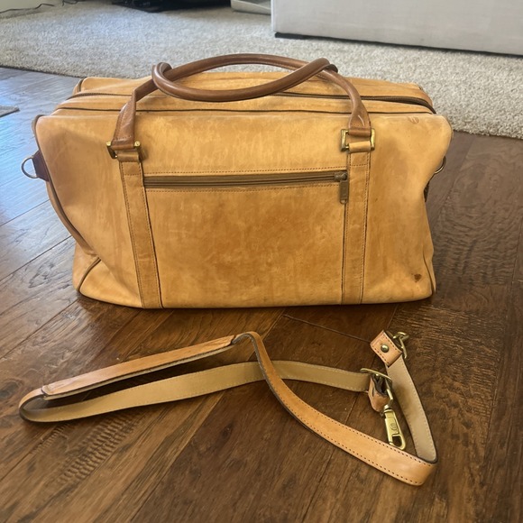 Vintage Hartmann Belting Leather Duffle Bag Doctor Carry-on Multi-purpose Tan